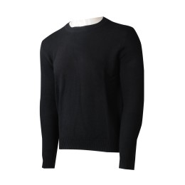 JUM056 custom-made round neck sweater design long sleeve black sweater 100% acrylic sweater supplier JUM056 custom-made round neck sweater design long sleeve black sweater 100% acrylic sweater supplier